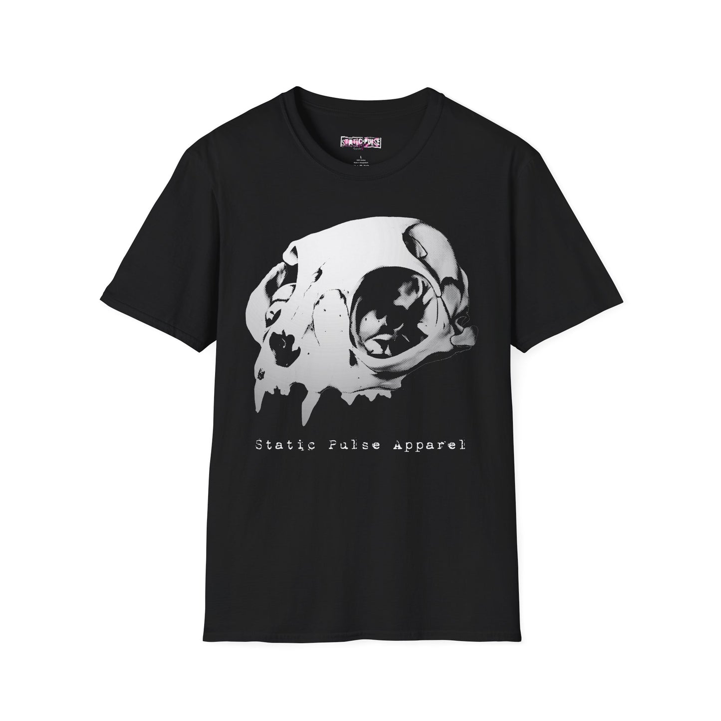 Halftone Cat Skull T-Shirt Unisex