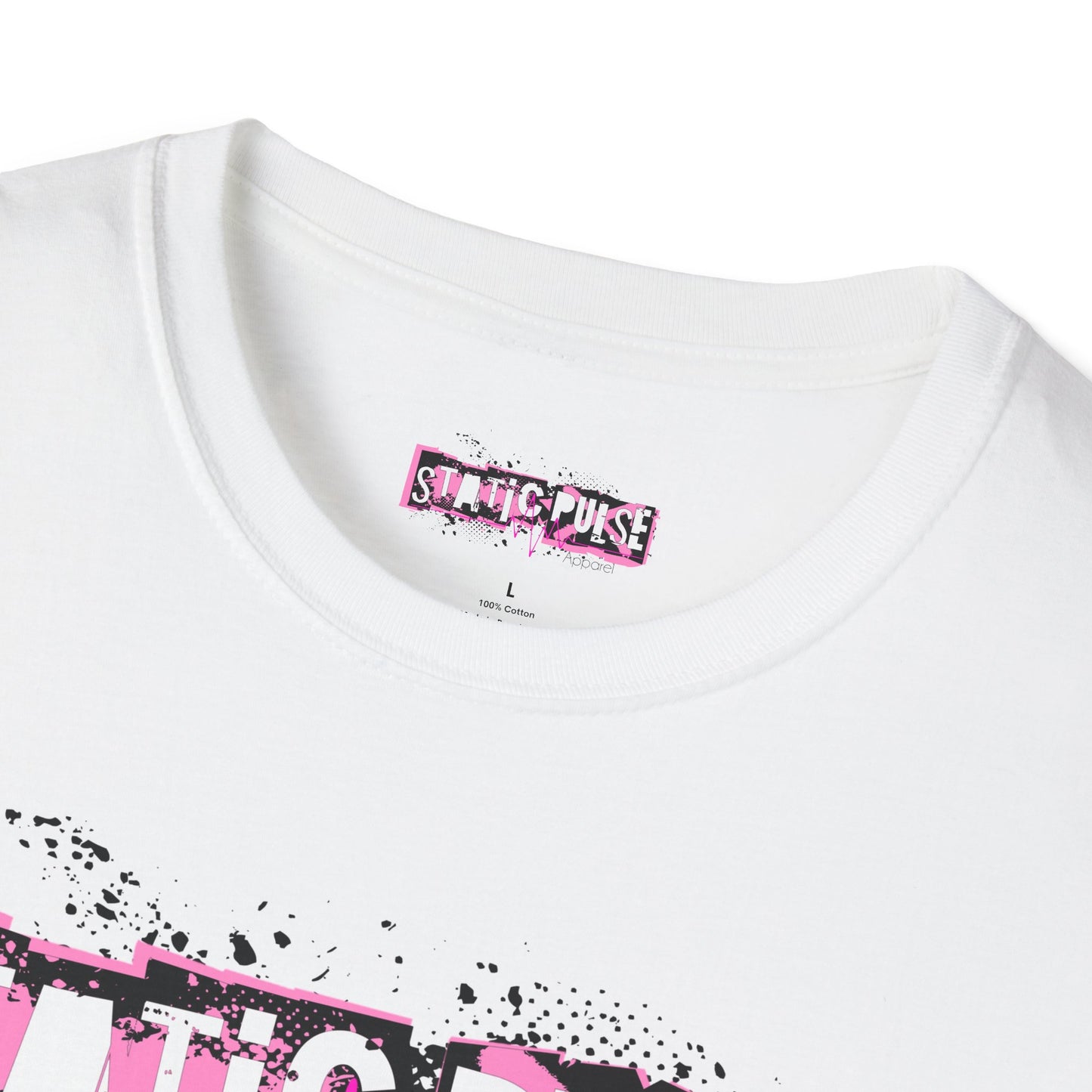 Static Pulse Logo White T-Shirt Unisex